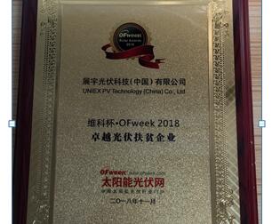 展宇光伏榮膺2018“卓越光伏扶貧企業(yè)”大獎